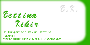 bettina kikir business card